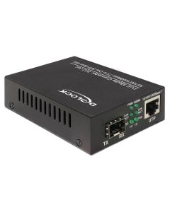 Delock Medienkonverter SFP - RJ45 1Gbps mit PoE+