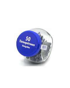 Pelikan Tintenpatrone im Glas Königsblau, 50 Stück