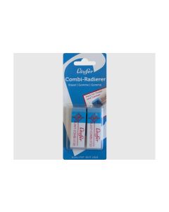 Läufer Radiergummi Plast Combi 0740 2 Stück, Blau/Weiss