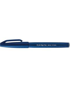 pentel Filzstift Brush Sign Pen 1 Stück, Stahlblau