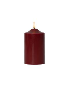 Star Trading LED-Kerze Pillar Flamme Ø 7.5 x 15 cm, Rot