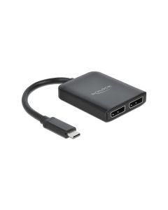 Delock 2-Port Signalsplitter USB-C – Displayport MST/VXP support