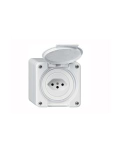 Hager NAP-Steckdosen robusto 1xT13 mit Klappdeckel