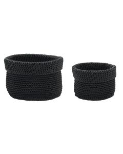 diaqua® Aufbewahrungskorb 2 Stück, Schwarz