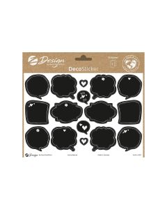 Z-Design Motivsticker A5 Deko Tafel, Schwarz/Weiss, 32 Aufkleber