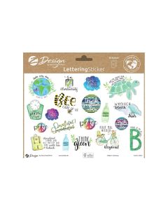 Z-Design Motivsticker A5 Lettering Umweltsprüche, Bunt, 38 Aufkleber