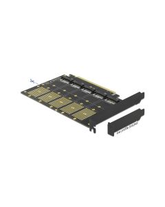 Delock Host Bus Adapter PCI-Express x16v3 zu 5xM.2 Key-B, SATA