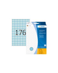HERMA Vielzweck-Etiketten 2213 Ø 8 mm, Blau, 32 Blatt