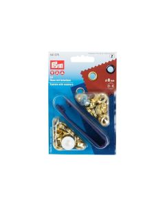 Prym Ösen + Scheiben 8 mm, Gold, 24 Stück