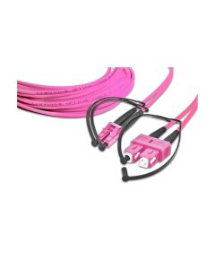 Lightwin LWL-Patchkabel Multimode LC – SC, OM4, Duplex, 1 m