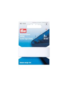 Prym Baumwollband 20 mm, Weiss
