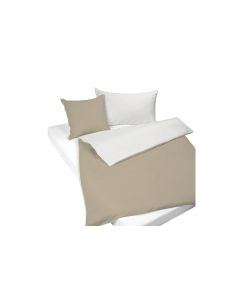 Nobilium Kopfkissenbezug Mia 50 x 70 cm, Ivory/Taupe