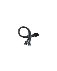 SilverStone Stromverlängerungskabel 8-8(4+4)Pin 0.08 mm Schwarz