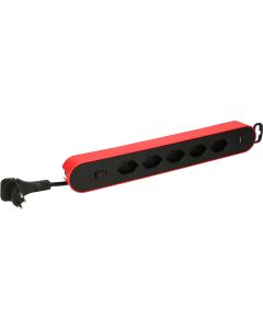 Max Hauri Steckdosenleiste Design Line 5x T13 USB A+C rot