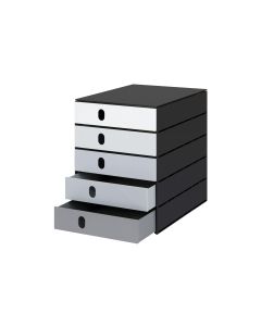 Styro Schubladenbox styroval pro color flow 5 Schubladen, Grau