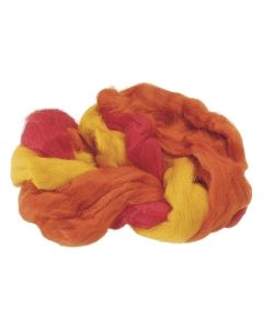 Heyda Filzwolle 3-Strang-Mix 50 g, Gelb/Orange/Rot