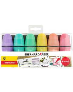 Eberhard Faber Textmarker Mini pastell 6 Stück, Mehrfarbig