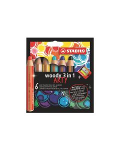 STABILO Farbstifte Woody Arty 3in1 6 Stück