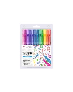 Tombow Brushpen Rainbow, 12er-Set, mit 2 Spitzen