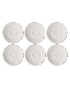 Villeroy & Boch Untertasse New Moon 6 Stück, Weiss