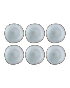 Villeroy & Boch Speiseteller Lave 6 Stück, Blau/Türkis