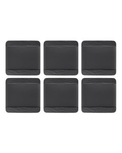 Villeroy & Boch Speiseteller Manufacture Rock 6 Stück, Schwarz