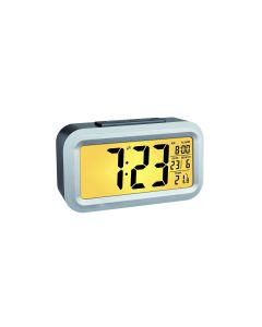 TFA Dostmann Digitalwecker Lumio Plus Silber