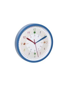 TFA Dostmann Kinder Wanduhr Tick & Tack Blau