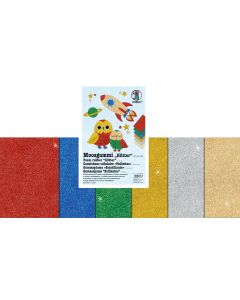 URSUS Moosgummi-Set Glitter Klassik selbstklebend, 10 Stück