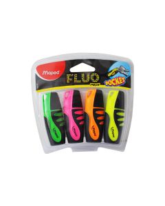 maped Textmarker Fluo Peps Pocket Mini, 4 Stück