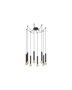EGLO Leuchten Pendelleuchte CORTENOVA 8x E27, Schwarz