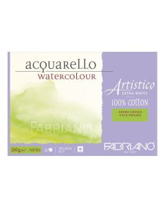 Fabriano Aquarellblock Artistico Extra White 12.5 x 18 cm, Rau