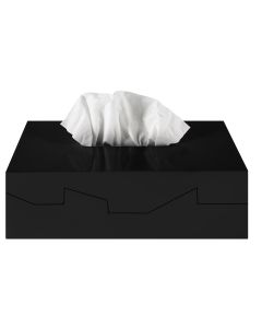 spirella Kosmetiktuchbox Silhouette Schwarz, Kunststoff
