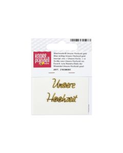 Knorr Prandell Verzierwachs Unsere Hochzeit 1 Stück, Gold