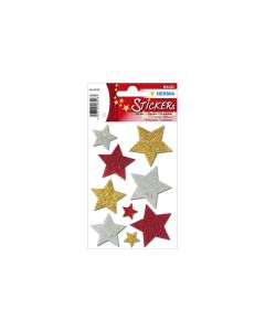 Herma Stickers Weihnachtssticker Sterne 1 Blatt à 9 Sticker