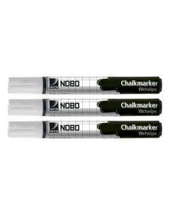 Nobo Whiteboard-Marker 3 Stück Weiss