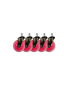 LC-Power Gaming Stuhlrollen 5er Set Pink