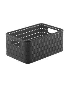 Rotho Aufbewahrungskorb Country 23.7 x 15.8 x 10.8 cm, Anthrazit