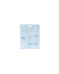 I AM CREATIVE Girlande Baby Junge Blau/Weiss