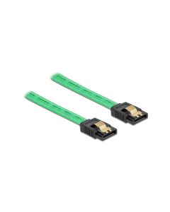 Delock SATA-Kabel UV Leuchteffekt grün 30 cm