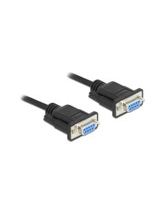 Delock Anschlusskabel Nullmodem RS-232 DB9, (f-f) 1 m