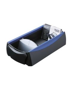 HAN Visitenkartenbox VIP 500 Karten, Schwarz/Blau