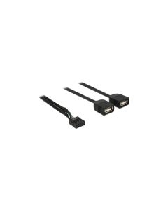 Delock USB2.0 Pinheaderkabel 2x USB2.0 40 cm