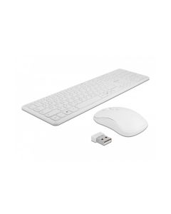 Delock Tastatur-Maus-Set 12703 Wireless Weiss