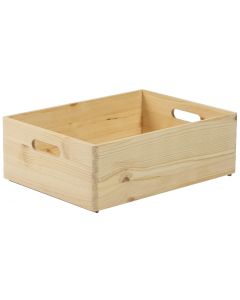 Holz Zollhaus Aufbewahrungskiste Kiefer 30 x 14 x 40 cm, Braun