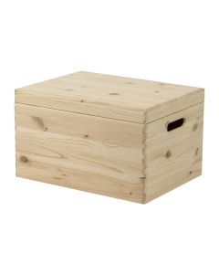 Holz Zollhaus Aufbewahrungsbox mit Deckel, Kiefer 30 x 23 x 40 cm, Braun