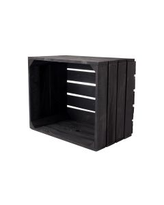 Holz Zollhaus Holzharasse Vintage Schwarz 40 x 50 cm