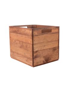 Holz Zollhaus Aufbewahrungskiste Vintage 33 x 38 cm, Braun