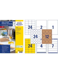 Avery Zweckform Universal-Etiketten Starter Set 15 A4 Blatt