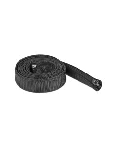 Delock Kabelschlauch 2 m x 30 mm, mit Reissverschluss Schwarz
